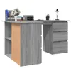 vidaXL Bureau d'angle Gris Sonoma 145x100x76 cm Bois Voir les images du produit 13