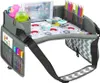 Prenosný detský stolík do auta s vreckami, sivý Náhľad obrázku produktu 3