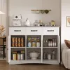 BEALIFE dressoir met 3 deuren, 110x40x80 cm | Met lades, Productafbeelding-voorbeeld 8