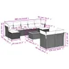Design 10-tlg. Garten-Sofagarnitur mit Kissen Beige Poly Produktbild-Vorschau 11