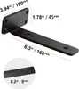 A black metal bracket with dimensions indicated by text overlays. Náhľad obrázku produktu