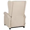 vidaXL Massagesessel Creme Stoff Produktbild-Vorschau 3