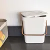 Küchenabfalleimer 5 Liter weiß, recycelt, für Mülltrennung, Produktbild-Vorschau 10
