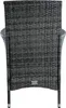 The back view of a poly-rattan chair. Produktbild-Vorschau