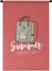 MuchoWow® Wandteppich Wandbehang Sommer - Koffer - Grau Produktbild-Vorschau 1