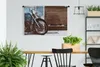MuchoWow® Wandteppich Wandbehang Ein geparktes Motorrad mit Produktbild-Vorschau 2