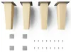 4x sossai Holzfüße eckig - gerade Ausführung 15cm Buche Produktbild-Vorschau 1