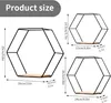 Set mit 3 sechseckigen Wandregalen, Hängeregale, Produktbild-Vorschau 2