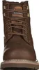 A close-up front view of a brown leather boot. Voir les images du produit