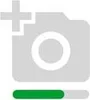 A placeholder image showing a plus sign and a camera icon, with a progress bar at the bottom. Podgląd zdjęcia produktu