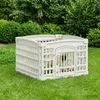 vidaXL 4-Panel Hundelaufstall 60 x 60 x 38 cm Kunststoff Produktbild-Vorschau 4