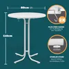 CASARIA® Stehtisch mit Husse 80 cm Klappbar Grau Rund Holz Produktbild-Vorschau 7