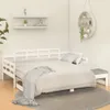 vidaXL Rozkládací lehátko bílé masivní borovice 2x(90x200) Náhled obrázku produktu 4