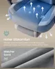 Close-up of a gaming chair seat with graphics indicating airflow and comfort. Produktbild-Vorschau