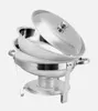 6 Liter Edelstahl Chafing Dish Speisenwärmer Suppentopf Produktbild-Vorschau 2