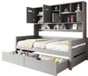 OKWISH Lit Gigogne 90x200 cm - Lit Simple en Bois avec Deux Voir les images du produit 10