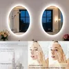 WISFOR Oval LED Badezimmerspiegel 50x70 cm Wandspiegel mit Produktbild-Vorschau 6
