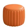 Pouf en cuir, pouf en cuir, repose-pieds, mousse hautement Voir les images du produit 2