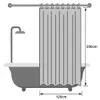 Duschvorhang mit Haken, Anti-schimmel und Wasserdicht Produktbild-Vorschau 2