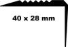 (15,99EUR/m) 40 x 28 x 1500 mm Treppenwinkel silberfarben Produktbild-Vorschau 3