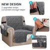 (1 Seater, Grau) Sofabezug Gesteppter dicker Produktbild-Vorschau 3