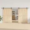 vidaXL Schiebetürbeschlag-Set 400 cm Stahl Schwarz Produktbild-Vorschau 3