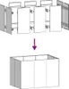 An illustration showing the assembly of a planter box from individual panels. Anteprima dell’immagine prodotto