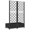 vidaXL Fioriera con traliccio nero 80x40x121,5 cm PP Anteprima dell’immagine prodotto 4