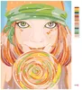 Zuty - Malen nach Zahlen - GRÜNÄUGIGE FRAU UND LOLLY, 40x50 Produktbild-Vorschau 3