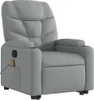 vidaXL Fauteuil de massage avec releveur Gris clair Tissu Voir les images du produit 4