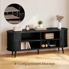 Meuble TV BEALIFE, 145x40x55 cm, avec 2 volets roulants | Voir les images du produit 7