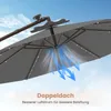COSTWAY Ampelschirm mit Sandsäcke, Ø300cm Sonnenschirm mit Produktbild-Vorschau 5