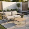 home24 Modulares Loungeset - 3-teilig - Stahl / Olefin Produktbild-Vorschau 4