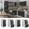 Meuble cuisine Vicco R-Line Anthracite Haute brillance 40cm Voir les images du produit 3