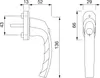 HOPPE Fenstergriff ATLANTA mit Druckknopf, Aluminium silber Produktbild-Vorschau 2