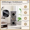 Katzenhaus mit 4 Ebenen, 99 cm, Sisal-Kratzstämme Produktbild-Vorschau 3