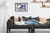 Bild 60x40 MDF-Rahmen, Wandkunst Vogel und Blumen Produktbild-Vorschau 2
