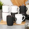 Vilde | Set de tasses à café - Blanc Et Noir - 400 ml - 8 Voir les images du produit 3
