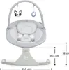 A baby bouncer with dimensions indicated by lines and text. Produktbild-Vorschau