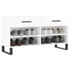 vidaXL Panca per scarpe bianco lucido 102x35x55 cm Anteprima dell’immagine prodotto 3