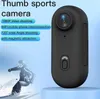 A black action camera is shown next to text describing its features, with a skier in the background. Produktbild-Vorschau