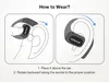 Diagrams showing how to wear open-ear earbuds. Podgląd zdjęcia produktu