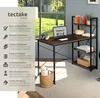 A computer desk with a bookshelf in a room setting. Produktbild-Vorschau