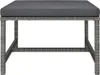6-tlg. Garten-Lounge-Set mit Kissen Poly Rattan Grau Produktbild-Vorschau 9