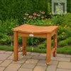 CLP Hocker Bibury Teakholz Sitzhocker Fußhocker wetterfest Produktbild-Vorschau 2