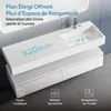doporro Meuble de Salle de Bain Blanc Mat Ensemble de 2 Voir les images du produit 6