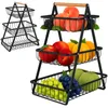 Metalowy kosz koszyk na owoce warzywa trzypoziomowy loft Podgląd zdjęcia produktu 7