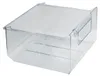 A clear plastic refrigerator drawer is shown from a slightly elevated diagonal angle. Anteprima dell’immagine prodotto
