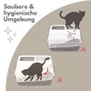2er Set Hop In Katzenklo XXL große Katzen Klo Oben Einstieg Produktbild-Vorschau 5