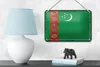 Blechschild Flagge Turkmenistans 18x12cm Retro Turkmenistan Produktbild-Vorschau 4